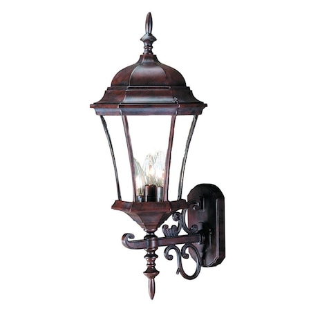 Estallar 24 x 9.25 x 10.5 in. Bryn Mawr 3-Light Burled Walnut Wall Light ES3101831